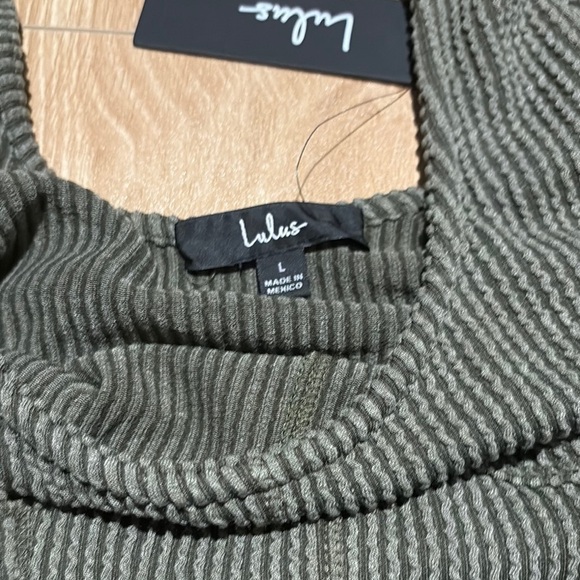 Lulus Olive Ribbed Knit Sweater - Picture 3 of 9